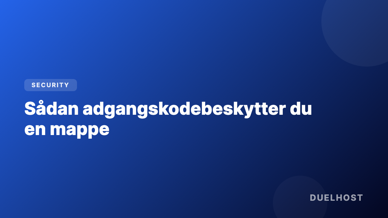 Sådan adgangskodebeskytter du en mappe