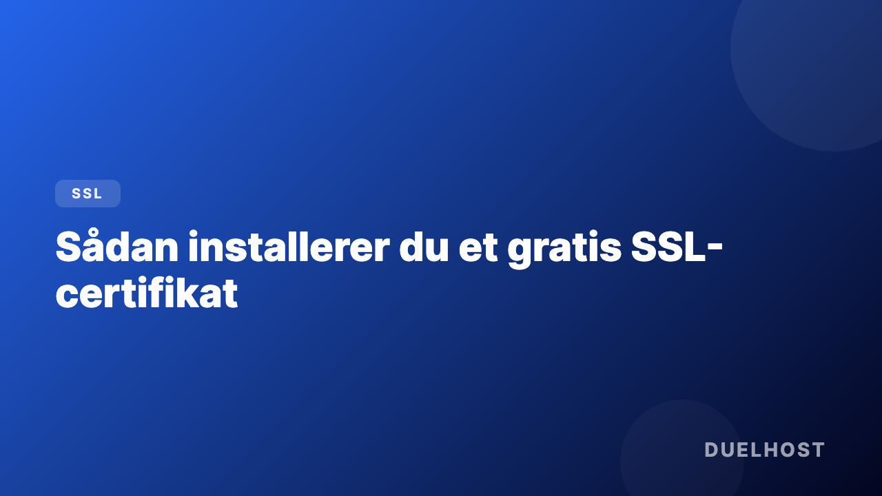 Opsætning af SSL