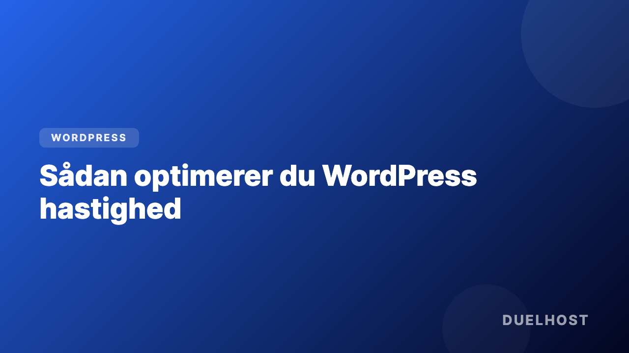 WordPress Optimeringsguide