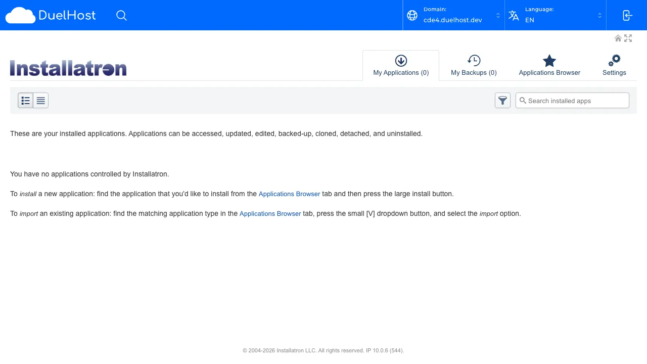 Trin 4: Se "My Applications" med dine installerede applikationer