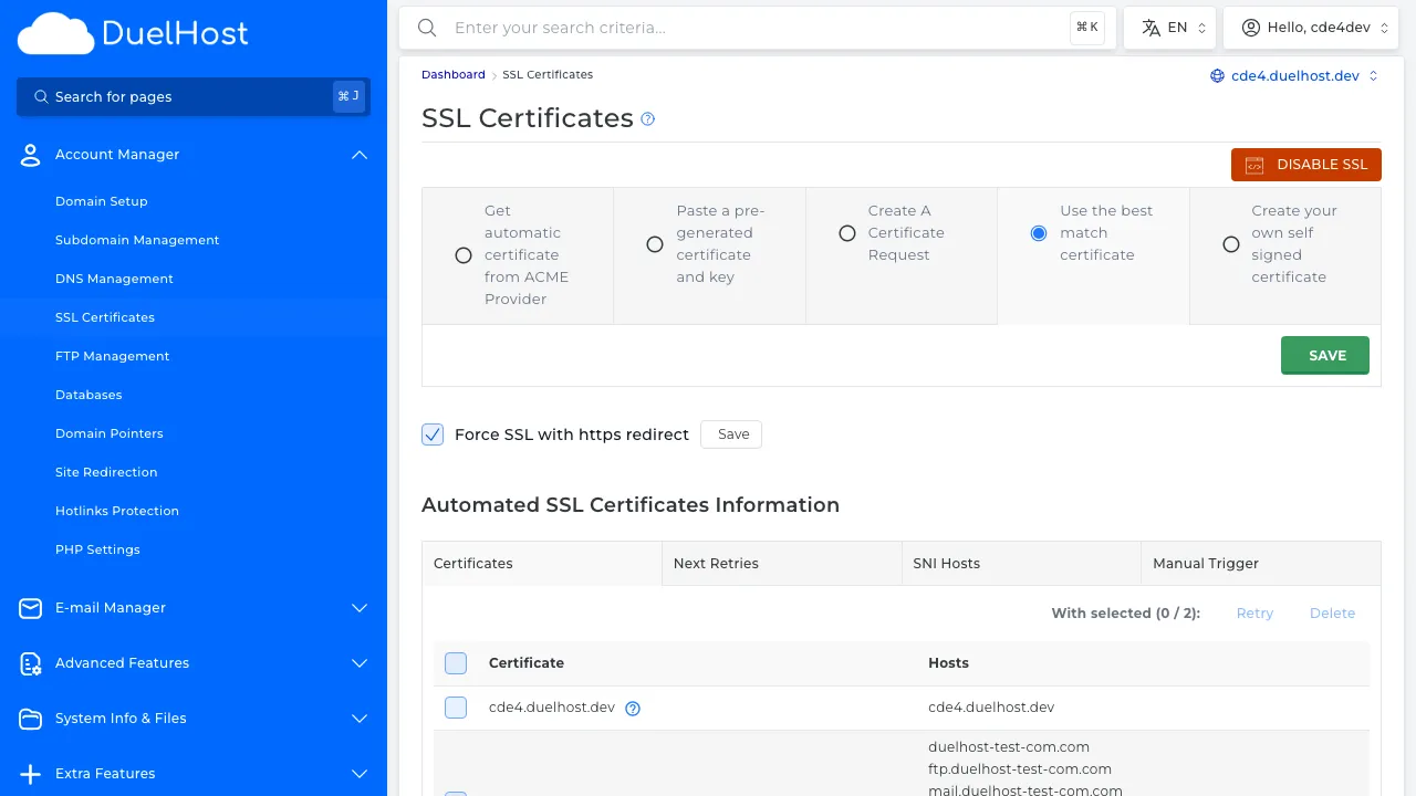 Trin 4: Se SSL-certifikatstatus og eventuelle fejl