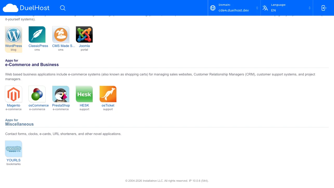Trin 5: Find WordPress i listen — klik IKKE på Install